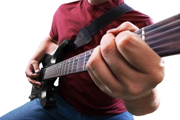 Joven tocar la guitarra — Foto de Stock