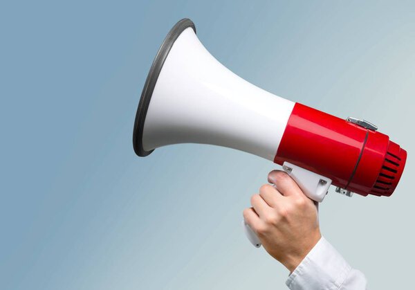 Human Hand with Megaphone 