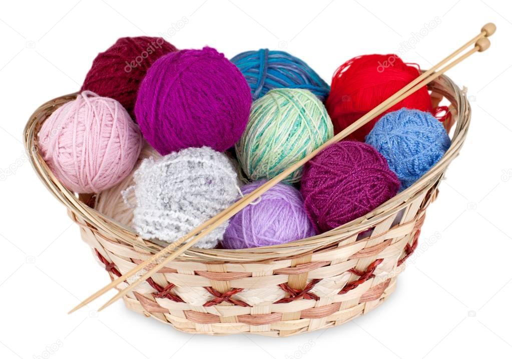 balls of knitting yarn 