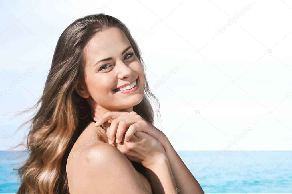 woman relaxing on vacation