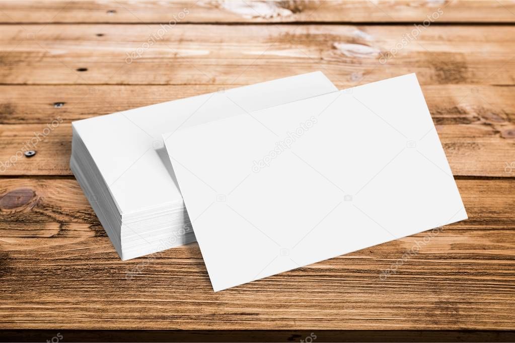 Blank white cards 