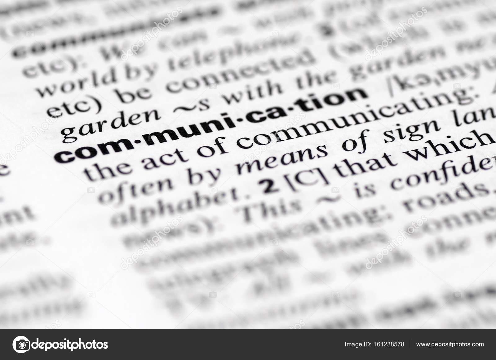Communication Printed Highlighted Dictionary Page — Stock Photo ©  billiondigital #161238578, image size:1600x1160