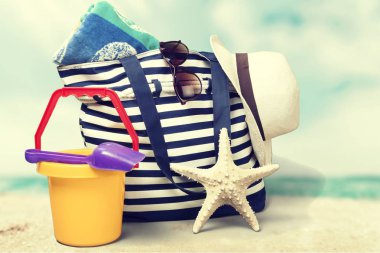 Yaz plaj renkli çanta