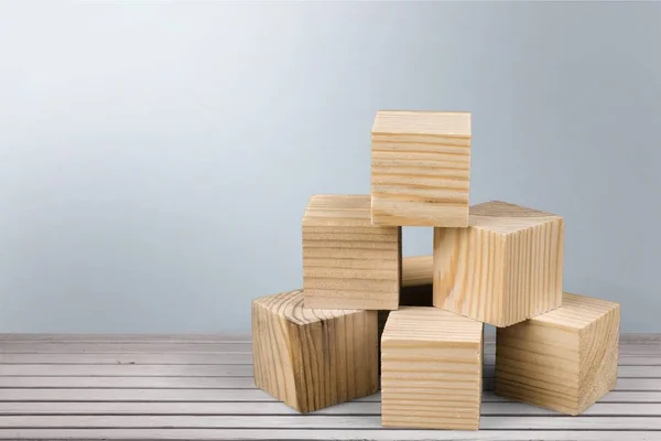 Jogo de cubos de madeira — Fotografia de Stock