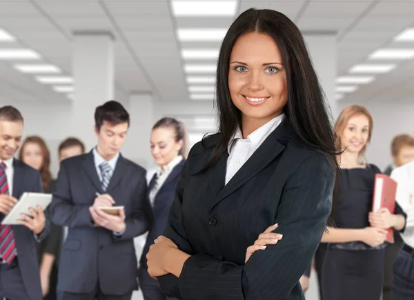 Mulher de negócios em reunião — Fotografia de Stock