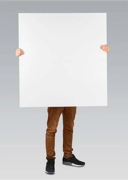 Ο άνθρωπος με το άδειο λευκό κενό — Φωτογραφία Αρχείου
