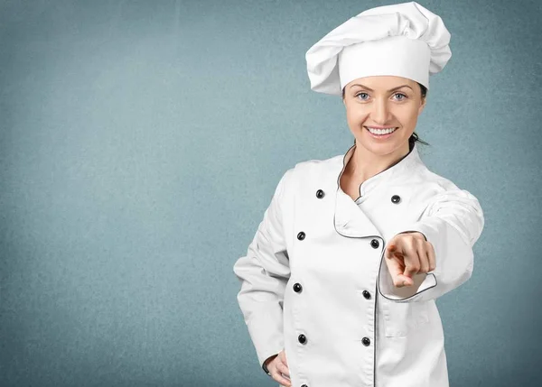 Jonge vrouwelijke chef-kok — Stockfoto