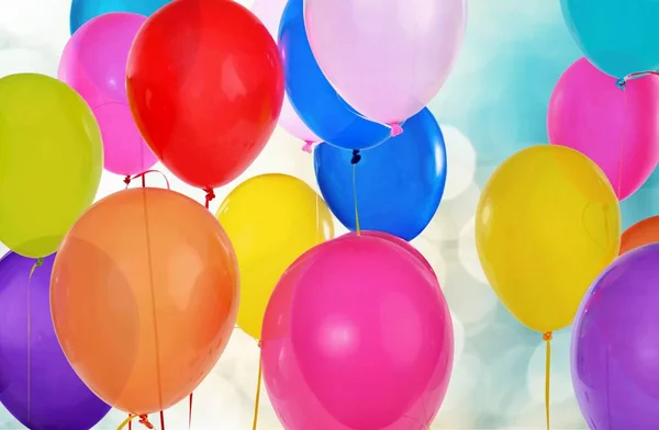 Bunch of colorful balloons — Stock Photo, Image