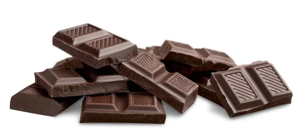 Шматочки смачного шоколаду — стокове фото