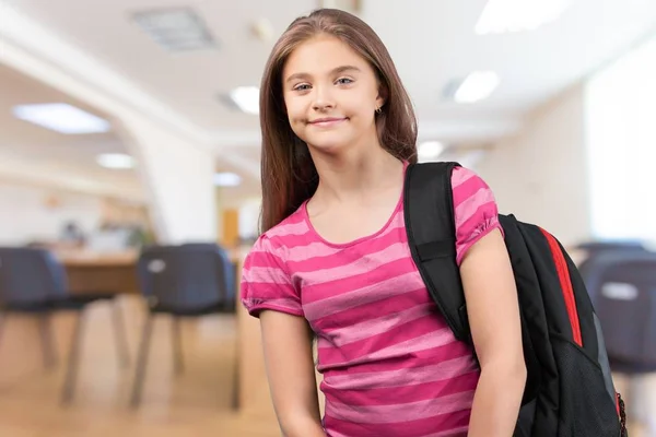 Little student girl in class — Stock Photo, Image