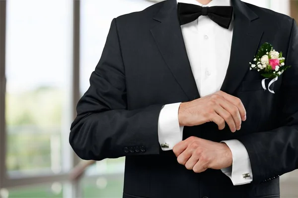 結婚式のスーツ男性の新郎 — ストック写真