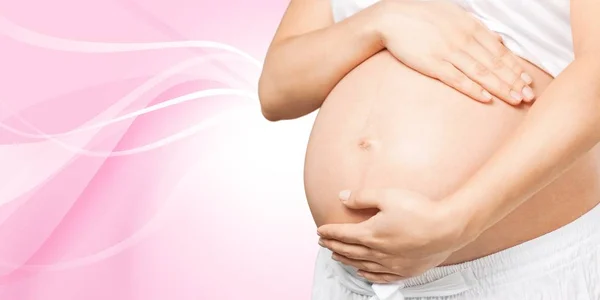 Милый беременный живот — стоковое фото