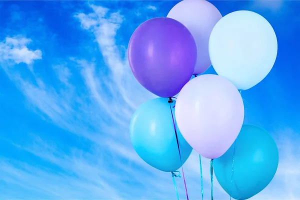 Massa färgglada ballonger — Stockfoto