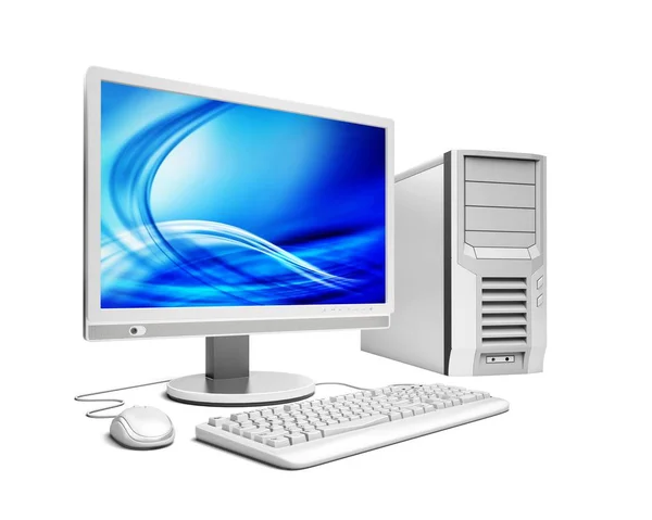 PC mit Bildschirm — Stockfoto