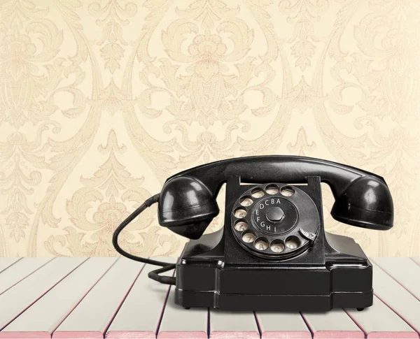 Retro black telephone — Stock Photo, Image