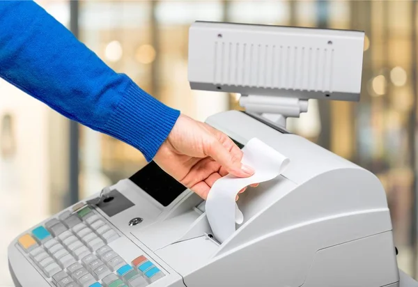 Cash register with LCD display — Stock Photo, Image