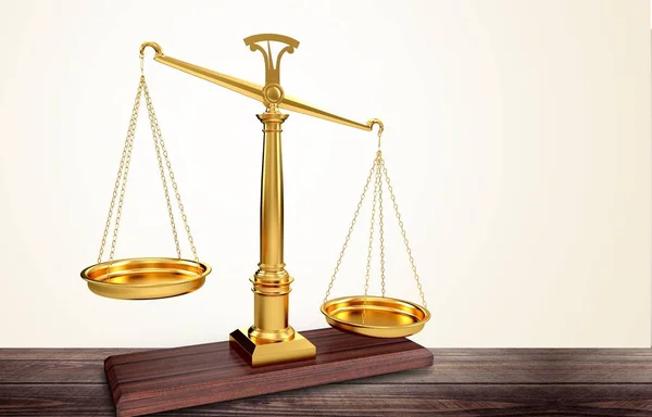 Scalele de aur ale justiției — Fotografie, imagine de stoc