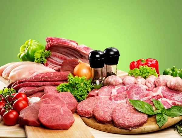 Variedade de carne crua — Fotografia de Stock