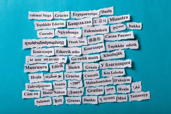 Thank You words  in different languages, concept background