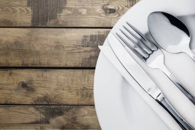 Çatal, kaşık ve bıçak izole 