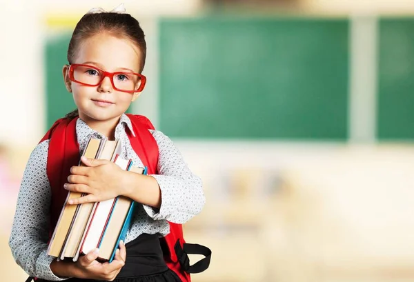 Linda chica con libros —  Fotos de Stock