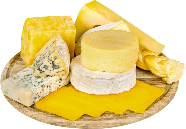 Beaucoup de délicieux fromages vieillis — Photo