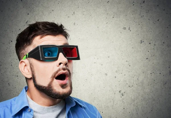 Mann mit 3D-Brille — Stockfoto