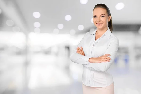 Portrait of young cute woman — Stock Photo, Image