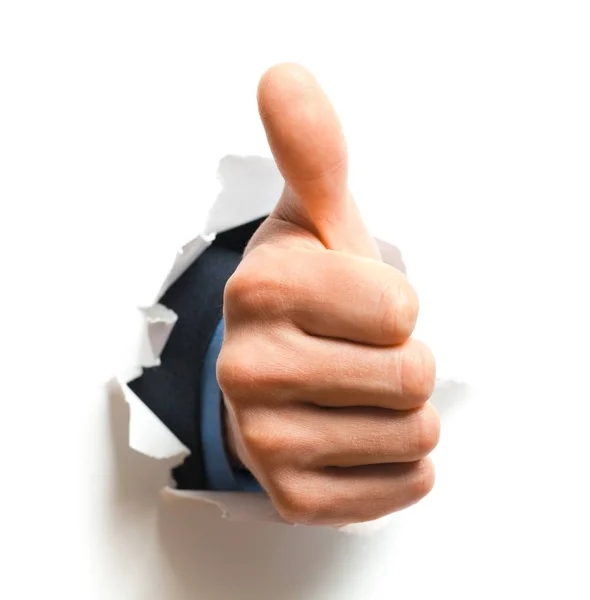 Hand showing ok gesture — Stock Photo, Image
