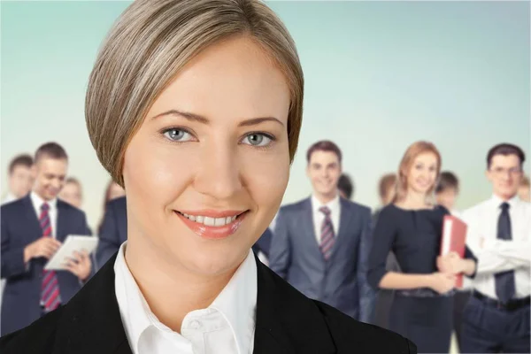 Young businesswoman in suit — Stock Photo, Image