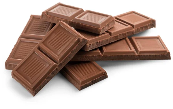 Pieces of delicious chocolate — Stock Photo, Image