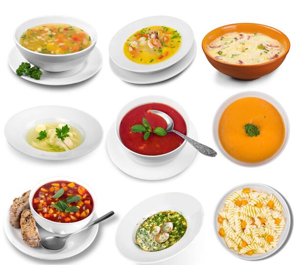 Vegetable soup isolated