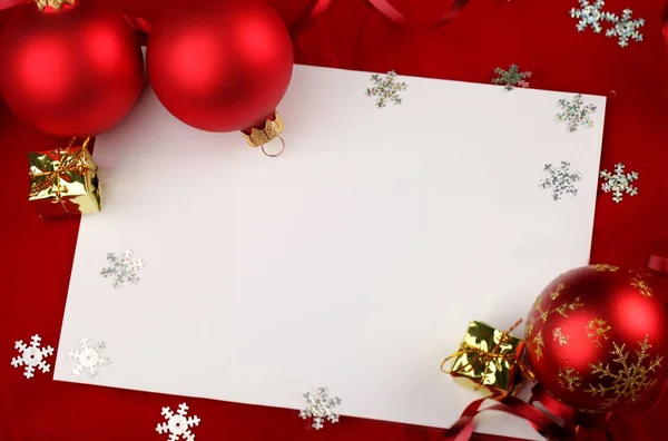 Tarjeta de Navidad en blanco — Foto de Stock