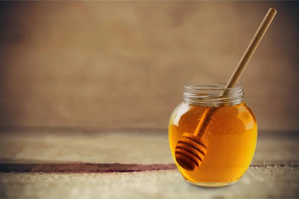 Μέλι και μέλι κουτάλα — Φωτογραφία Αρχείου