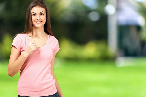 Retrato de joven linda mujer —  Fotos de Stock