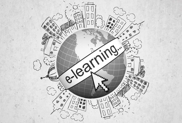 Learning Educación Concepto Línea — Foto de Stock