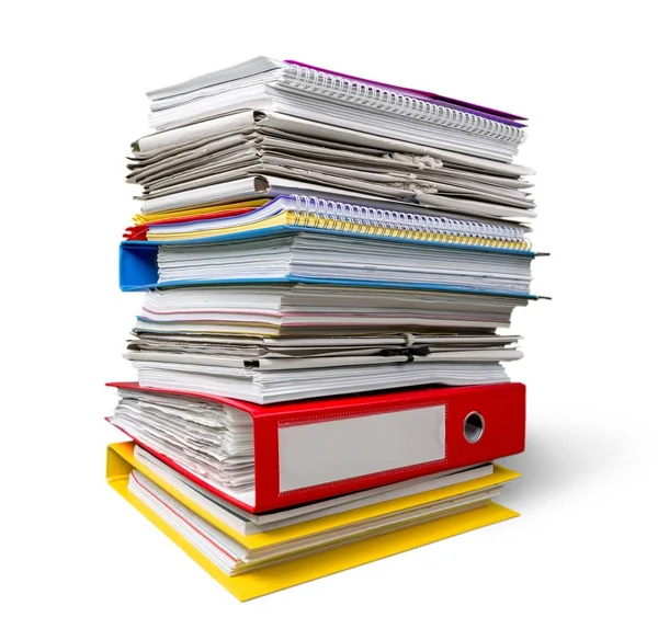 Stack of papers isolated — Stock Photo, Image