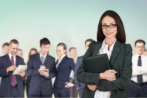 Joven empresaria de traje — Foto de Stock