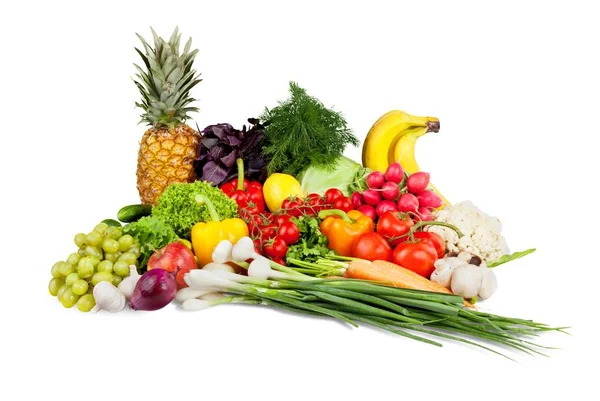 Różne owoce i warzywa — Zdjęcie stockowe