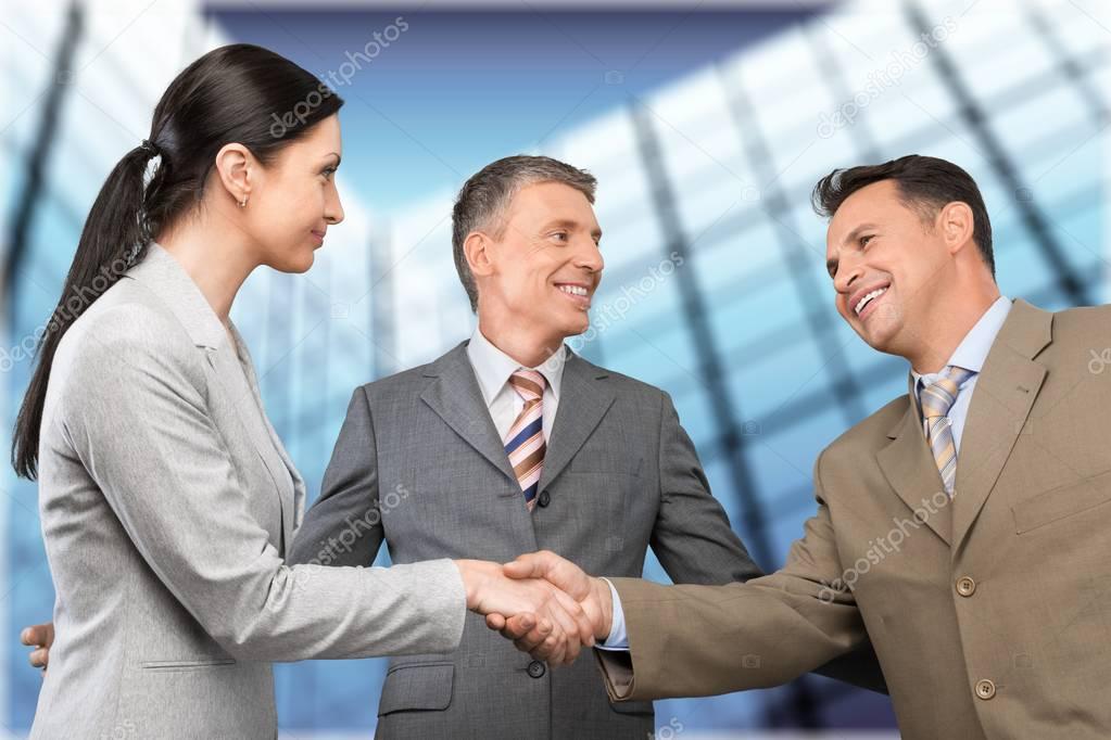 handshake of business people