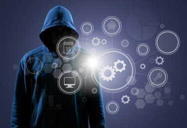 Hacker ve ağ kutsal kişilerin resmi