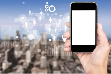 Telefon kullanarak iş adamı 