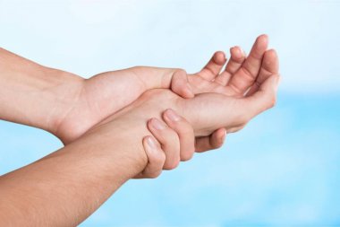 kadın izole acı el Masaj