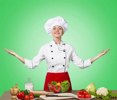 genç kadın aşçı