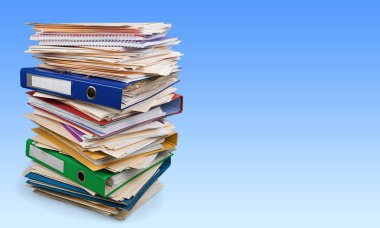 belgeleri arka plan üzerinde yığını