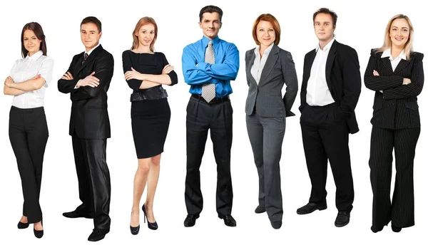 Business Team Successo Isolato Sfondo Bianco — Foto Stock