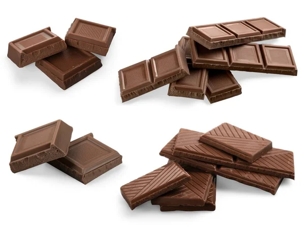 Stücke leckere Schokolade — Stockfoto
