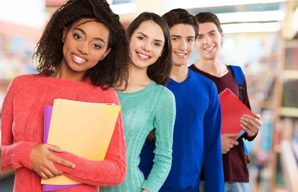 Group of students with books — Stock Photo, Image