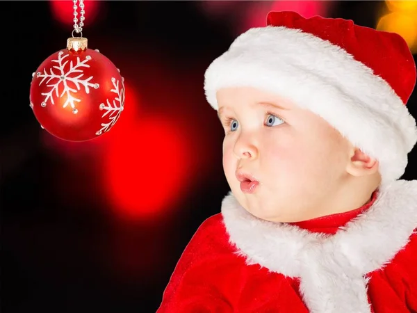 Милый мальчик Санта-Клауса — стоковое фото