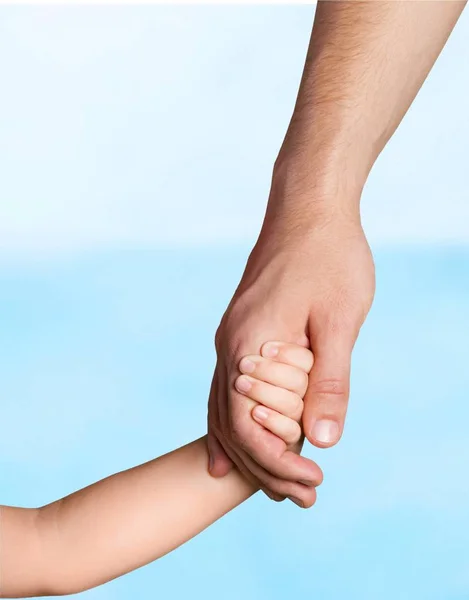 Far og barn hænder - Stock-foto